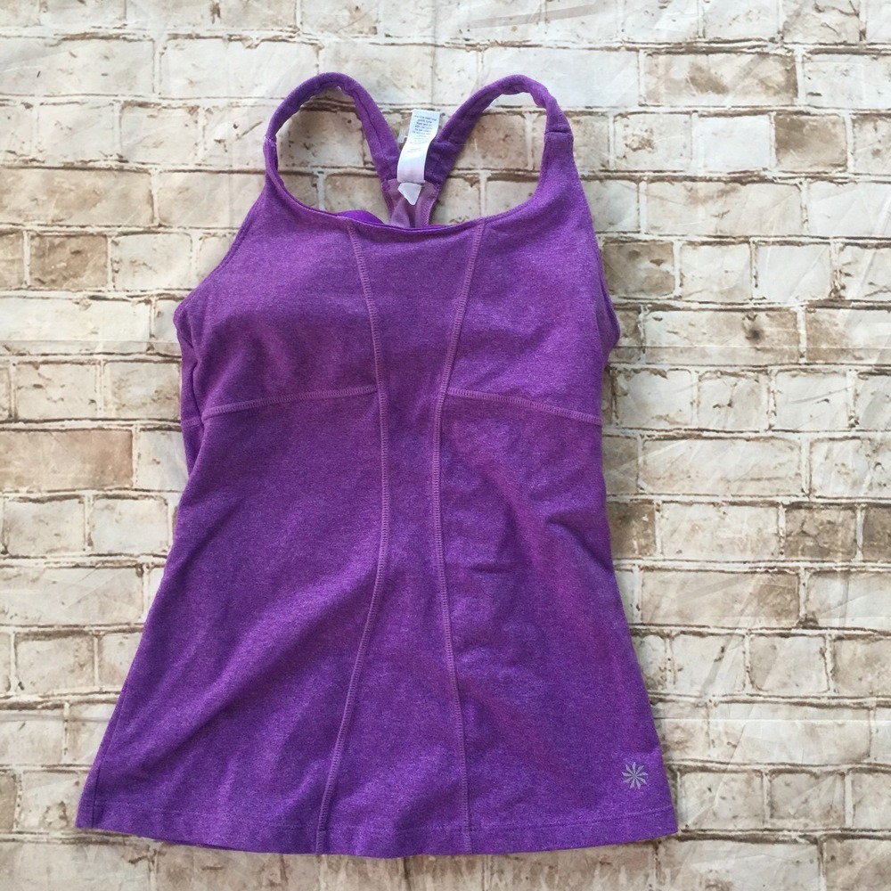 Athleta Purple Heather Sodha Tank Top Yoga Workout XXS